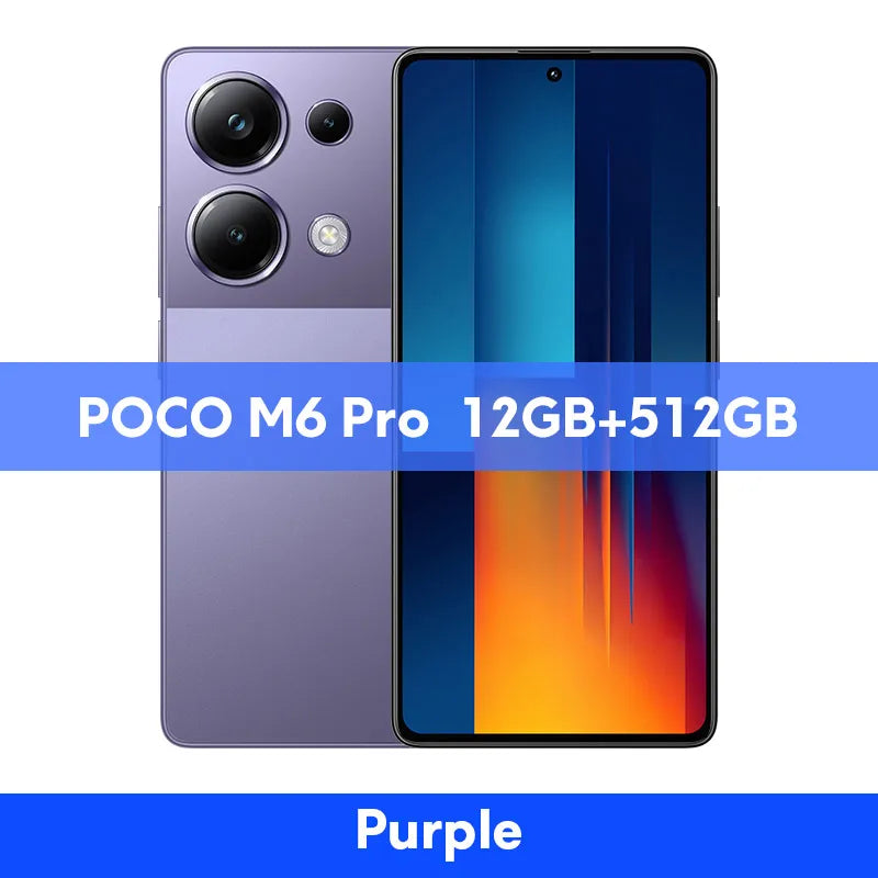 POCO M6 Pro Global Version Smartfon NFC Helio G99 Ultra 120Hz Flow AMOLED 64MP Potrójny aparat z OIS 67W turboładowanie