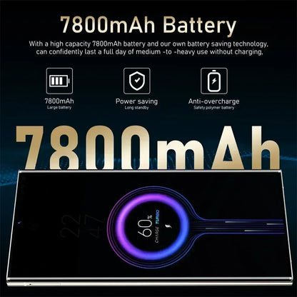 2024 S24 Ultra 7.3HD Global Version Telefony komórkowe Oryginalny smartfon 5G Dual SIM Android 14 Telefon komórkowy 7800mAh 108MP Telefony komórkowe