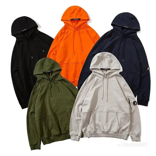 NicheTrendy Brand Cross-Border CPSweatshirt Men's Women's Same Style Side Zipper Mirror Pullover Hooded Casual Thin Couples Swea