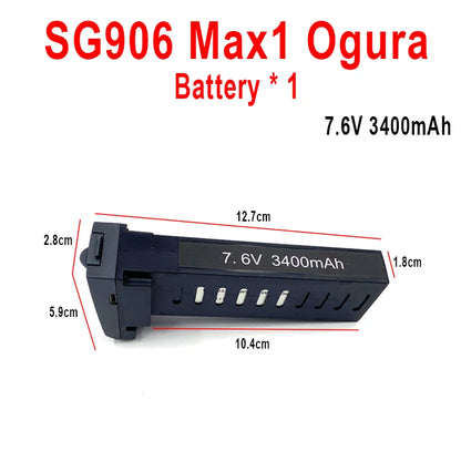 ZLL Dron SG906 Max2/Max1/Max Battery SG908 PRO/Max Drone Battery 7.6V 3400mAh/5000mAh Large Capacity SG906 Drone Accessories