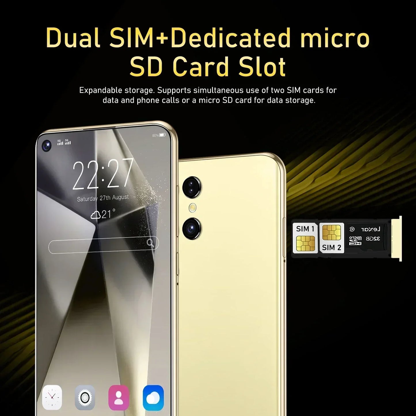 2025 new Phones S25 Ultra 7.3 HD Screen Phone Original 22G+2T 5G Dual Sim Celulares Android Unlocked 78MP+108MP 7800mAh mobile