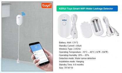 KERUI Home Security Protection W202 WIFI GSM System alarmowy Kit Tuya Smart z czujnikiem ruchu Czujnik otwarcia drzwi Obsługa Alexa