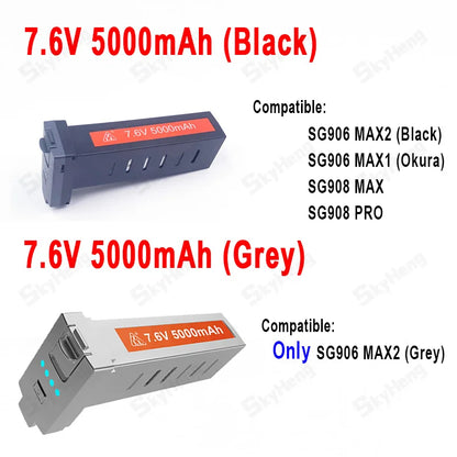 ZLL Dron SG906 Max2/Max1/Max Bateria SG908 PRO/Max Bateria do dronów 7,6 V 3400 mAh/5000 mAh Duża pojemność Akcesoria do dronów SG906