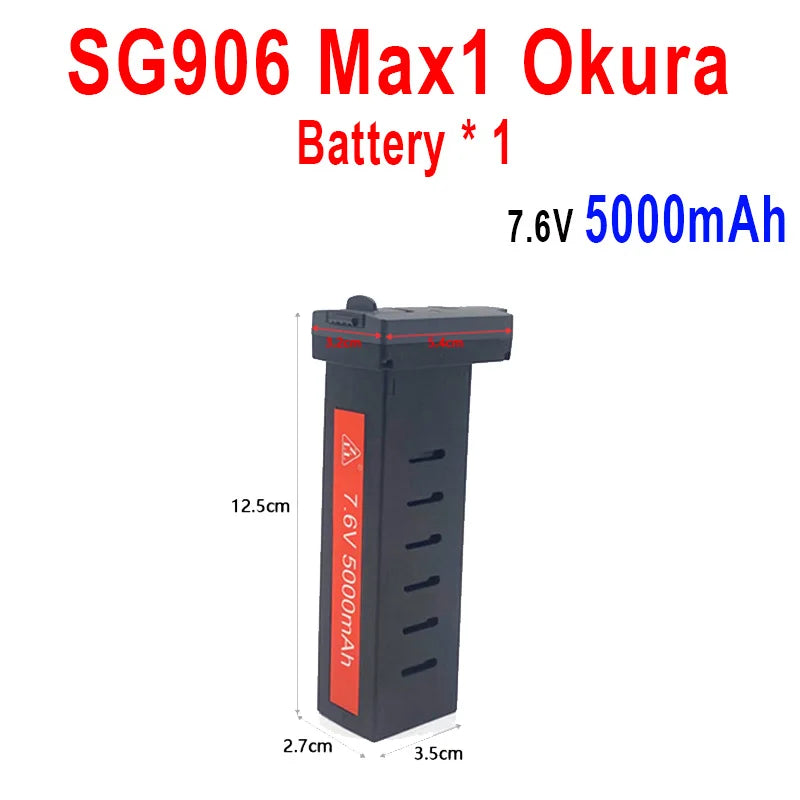 ZLL Dron SG906 Max2/Max1/Max Battery SG908 PRO/Max Drone Battery 7.6V 3400mAh/5000mAh Large Capacity SG906 Drone Accessories