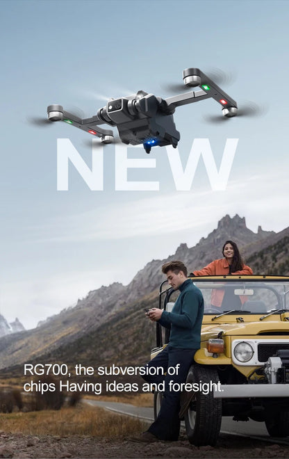 RG700 GPS Drone 8K Professional HD Dual Camera 5G Wifi Omijanie przeszkód Bezszczotkowy składany quadrocopter RC Odległość 2KM Drony