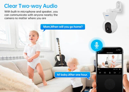 KERUI 4K 8MP Tuya Smart Mini WiFi Kamera IP Automatyczne śledzenie wideo Bezpieczeństwo domowe Nadzór Kot Zwierzęta Pies Kamera Baby Monitor