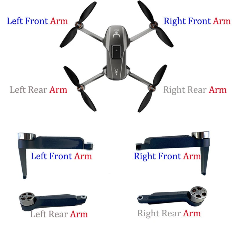 ZLL SG901 MAX Main Body / Remote Control / Arm / Propeller Quick Release Props Blade SG901 PRO Dron Spare Parts Toys Accessories