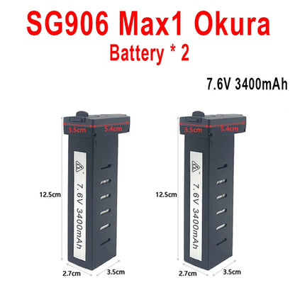 ZLL Dron SG906 Max2/Max1/Max Battery SG908 PRO/Max Drone Battery 7.6V 3400mAh/5000mAh Large Capacity SG906 Drone Accessories