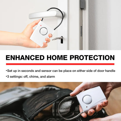 120dB Door Handle Alarm Door Security Alarm with Adjustable Settings Alarm Equipment for Door Window for Travel Hotel Security