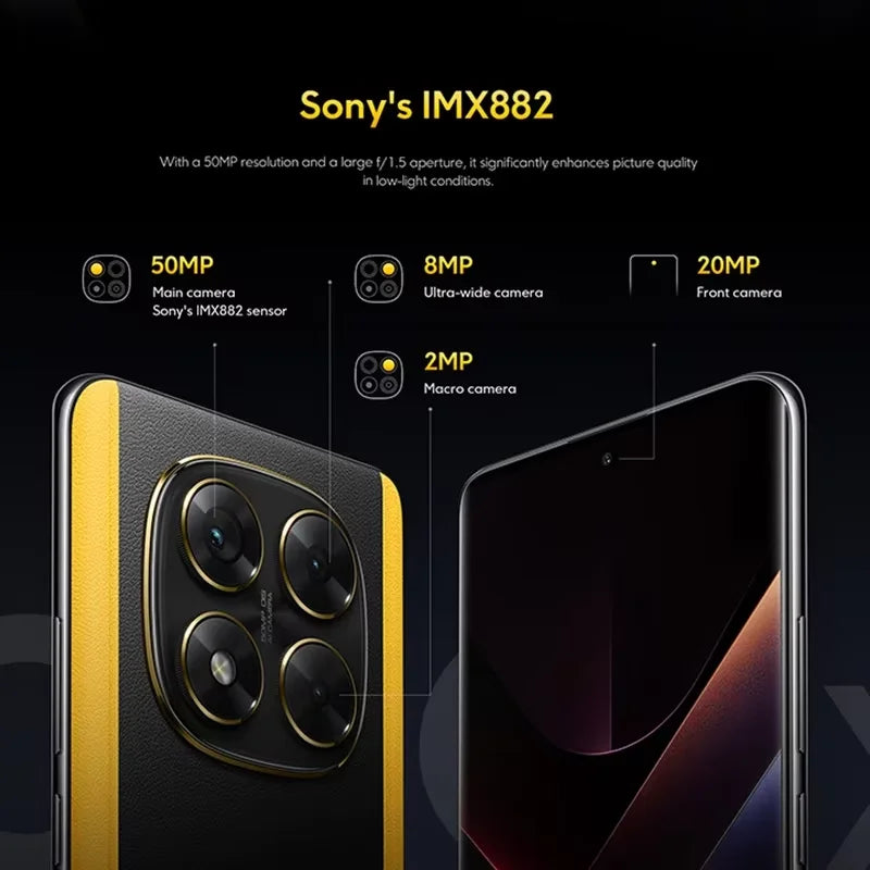 New POCO X7 Global Version Smartphone Dimensity 7300-Ultra 6.67" 1.5K 120Hz AMOLED Display 5110mAh 45W Charge 5G NFC