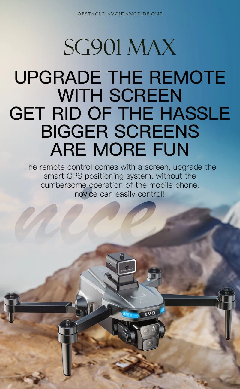 Xiaomi NEW SG901 MAX GPS Drone Professional 8K Aerial Avoiding Obstacle With Large Screen Remote Control Folding Brushless Drone