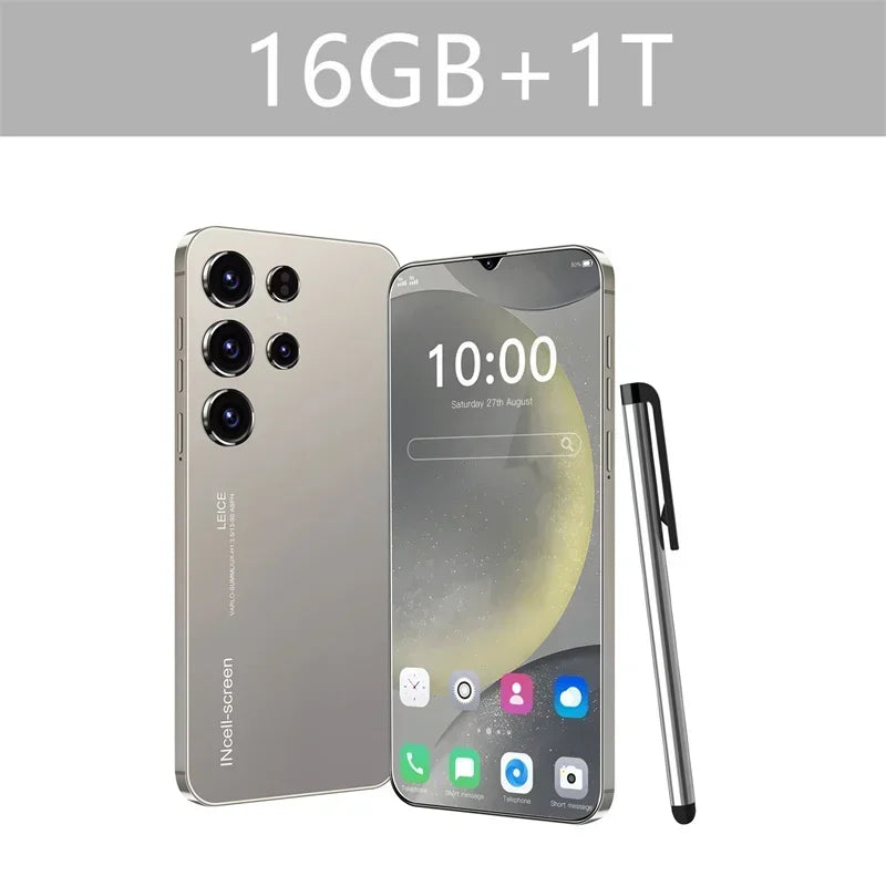 Oryginalny S24 Ultra Smartphone 5G 7.0 HD 16G+1T Android 14 Telefon komórkowy Dual Sim Face Unlocked Telefon komórkowy Telefony komórkowe Telefon