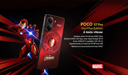 POCO X7 Pro 5G, NFC, Iron Man Edition Red, Dimensity 8400-Ultra, aparat 50 MP, wyświetlacz CrystalRes AMOLED 1.5K 120 Hz, bateria 6000 mAh 