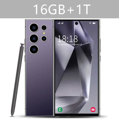 2024 S24 Ultra 7.3HD Global Version Telefony komórkowe Oryginalny smartfon 5G Dual SIM Android 14 Telefon komórkowy 7800mAh 108MP Telefony komórkowe