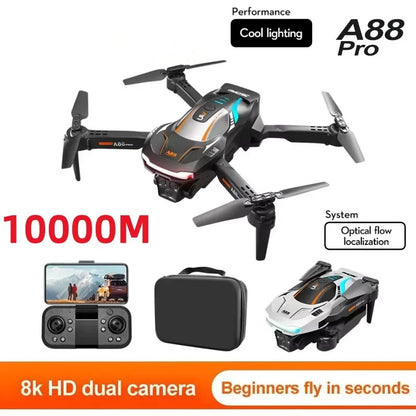 10000m A88 Drone 5G 8K Profesional GPS HD Dual Camera Aerial Photography 360 Obstacle Avoidance Flow Position Quadcopter 2024