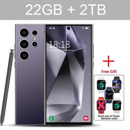 S24 Ultra 7.3HD Telefony komórkowe Oryginalna wersja globalna Smartfon 5G Dual SIM Android 14 Telefon komórkowy Snapdragon 8 gen 3 Telefony komórkowe