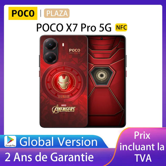 POCO X7 Pro 5G, NFC, Iron Man Edition Red, Dimensity 8400-Ultra, aparat 50 MP, wyświetlacz CrystalRes AMOLED 1.5K 120 Hz, bateria 6000 mAh 