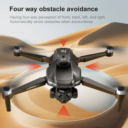 Drones with HD Three Cameras M33 360°Obstacle Avoidance Zoom Screen RC WIFI 20Min ESC  Brushless FPV Drone Toys