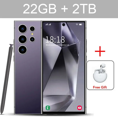 2024 S24 Ultra 7.3HD Global Version Mobile Phones Original Smartphone 5G Dual SIM Android 14 Cell Phone 7800mAh 108MP Cellphones