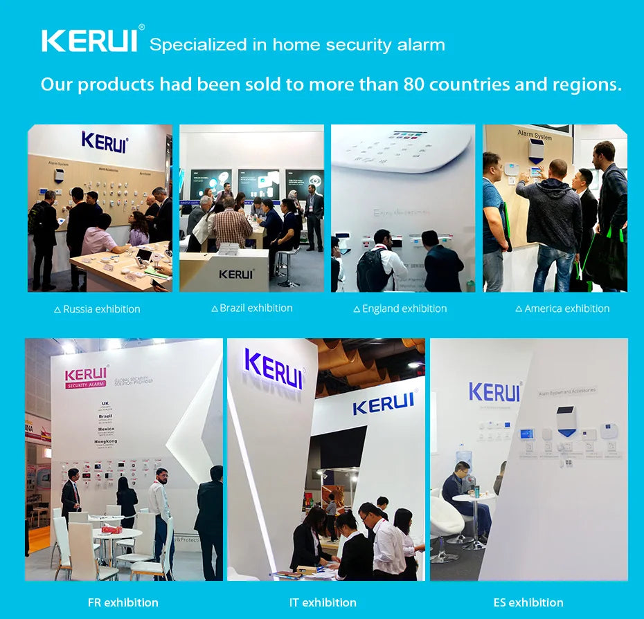 KERUI Alarm System For Home Burglar Security 433MHz WiFi GSM Alarm Wireless Tuya Smart House App Control Motion Detector Sensor