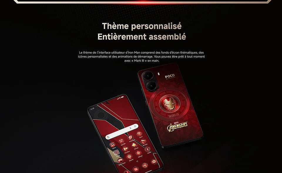 POCO X7 Pro 5G, NFC, Iron Man Edition Red, Dimensity 8400-Ultra, aparat 50 MP, wyświetlacz CrystalRes AMOLED 1.5K 120 Hz, bateria 6000 mAh 