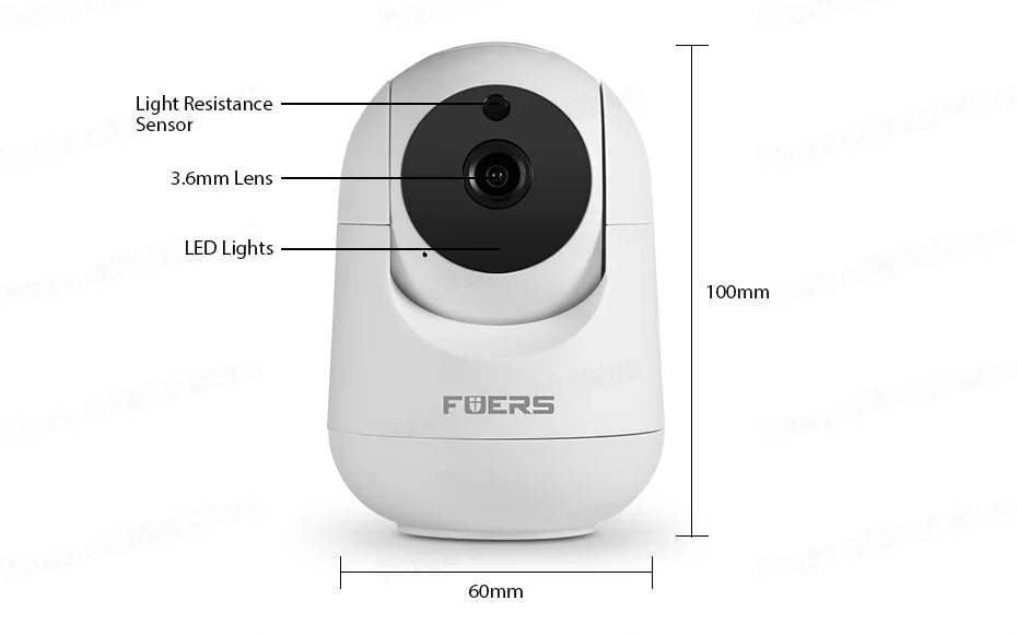 FUERS 4K 8MP WiFi IP Camera With Adjustable Bracket Tuya Smart Home Security Wireless Surveillance Camera Baby Monitor Mini Cam