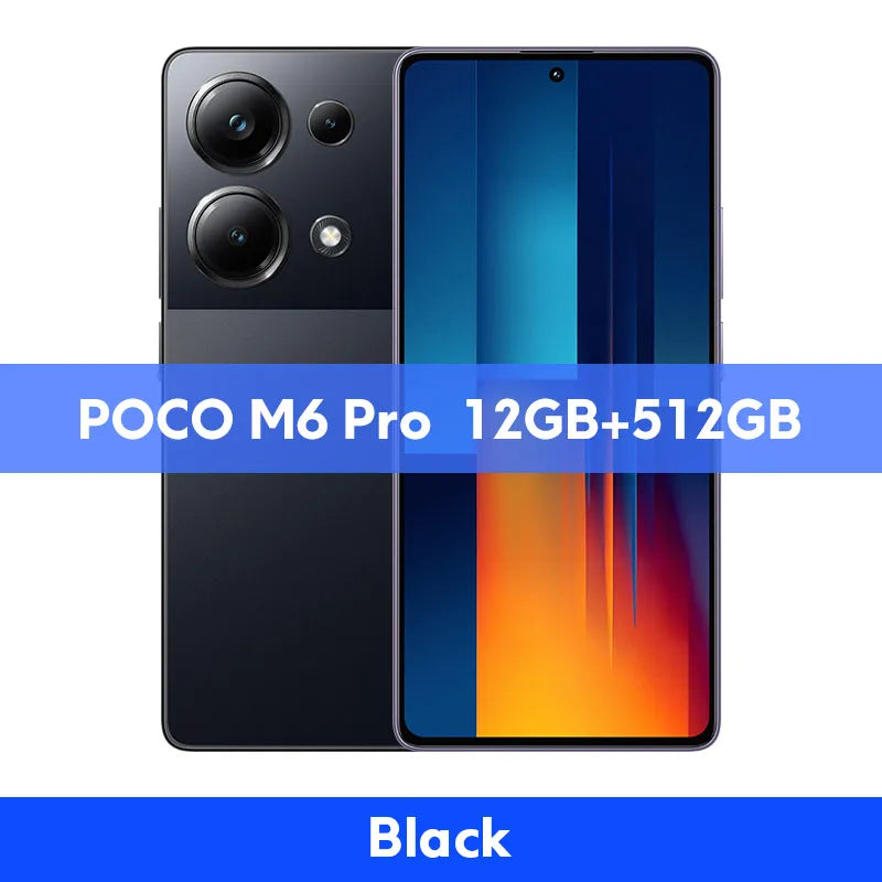 POCO M6 Pro Global Version Smartfon NFC Helio G99 Ultra 120Hz Flow AMOLED 64MP Potrójny aparat z OIS 67W turboładowanie