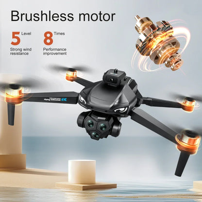 Drones with HD Three Cameras M33 360°Obstacle Avoidance Zoom Screen RC WIFI 20Min ESC  Brushless FPV Drone Toys