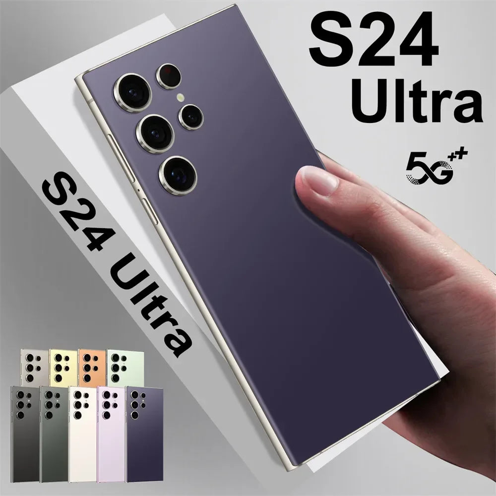 2024 S24 Ultra 7.3HD Global Version Telefony komórkowe Oryginalny smartfon 5G Dual SIM Android 14 Telefon komórkowy 7800mAh 108MP Telefony komórkowe