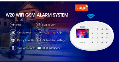 System alarmowy KERUI do domowego zabezpieczenia antywłamaniowego 433MHz WiFi GSM Alarm bezprzewodowy Tuya Smart House App Control Czujnik ruchu