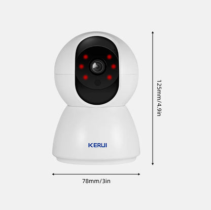 KERUI Bezprzewodowy 3MP WIFI IOT Kamera Alarmowa System CCTV Nadzór Domowy Bezpieczeństwo Włamywacza Kamera Alarm 2 w 1 Czujnik Ruchu Drzwi