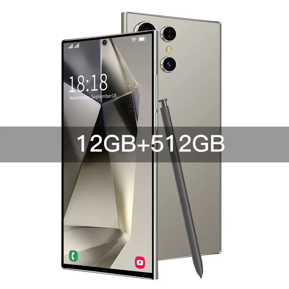 2025 New Original Global Version Mobile phone S24 Ultra smartphone 5g 7.3inch HD 16G+1T 7800mAh Face unlocked 108MP Camera