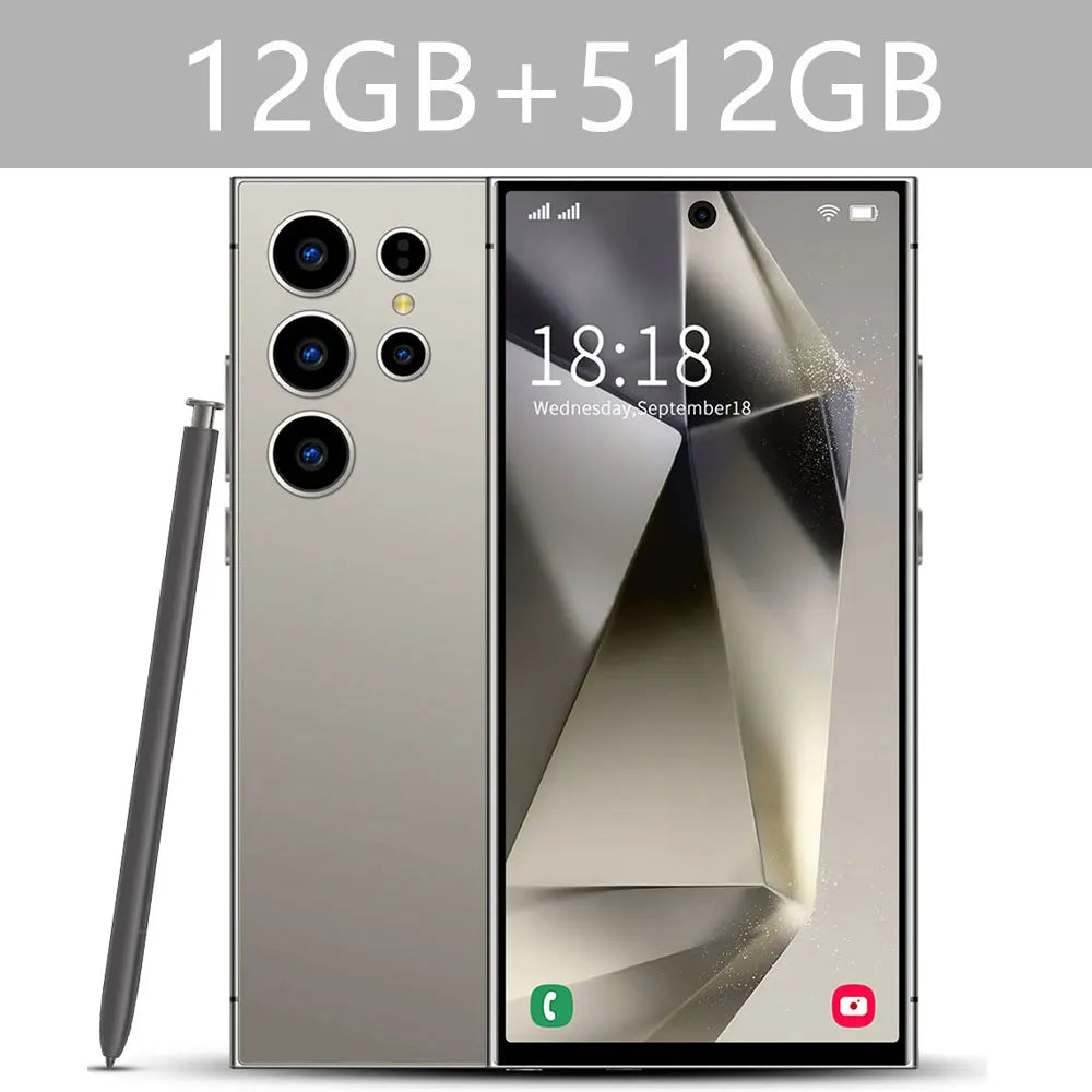 Nowe telefony komórkowe S24 Ultra 7.3HD Wersja globalna 4G 5G Oryginalny smartfon Dual SIM Android 14 Telefon komórkowy 7800mAh Telefony komórkowe