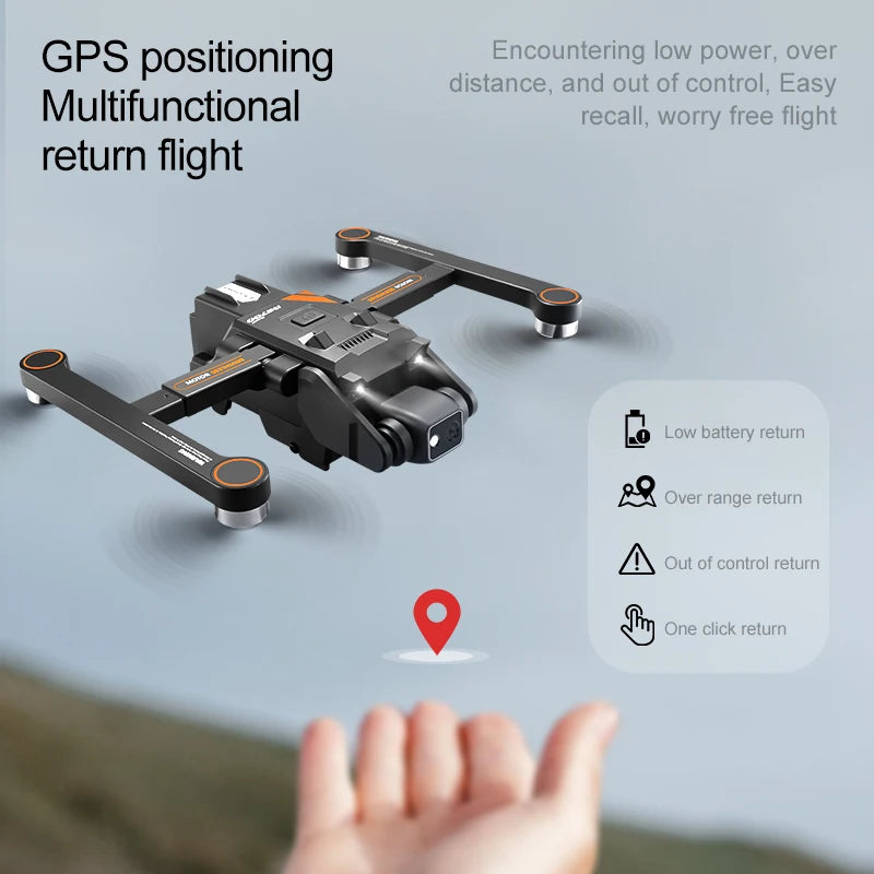 RG700 GPS Drone 8K Professional HD Dual Camera 5G Wifi Omijanie przeszkód Bezszczotkowy składany quadrocopter RC Odległość 2KM Drony