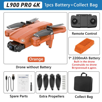 L900 PRO SE Drone 4K Professional GPS 5G WIFI Brushless Motor Dual Camera Dron Fodable RC Quadcopter FPV Helicopter L900 SE MAX